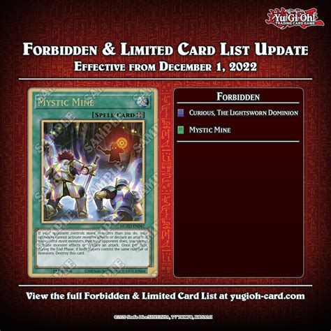 Forbidden & Limited Lists – Yu.